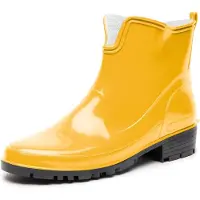 Ladeheid Bottes courtes en caoutchouc pour femmes LA-930 (jaune, 37)