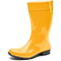 Ladeheid Bottes en caoutchouc pour femmes LA-967 (jaune/noir, 39 UE)
