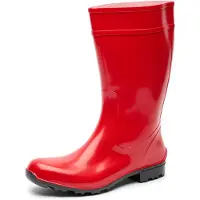 Ladeheid Bottes en caoutchouc pour femmes LA-967 (rouge/noir, 37 UE)