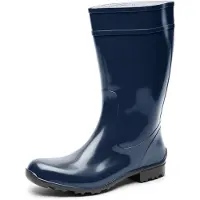 Ladeheid Bottes en caoutchouc pour femmes LA-967 (bleu foncé/noir, 42 UE)