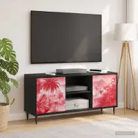 Prolenta Maison Exclusive - Meuble TV AACHEN, dimensions : 102 x 33 x 51 cm, couleur : noir, aspect chêne