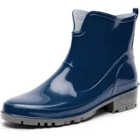 Ladeheid Bottes courtes en caoutchouc pour femmes LA-930 (bleu foncé, 37)