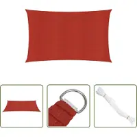 The Living Store Tissu pour voile d'ombrage, Living Store, 160 g/m², rouge, 3x4 mètres, en HDPE