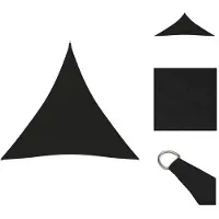 vidaXL , voile d'ombrage triangulaire en tissu Oxford, 3x3x3 mètres, noir - Parasols et protections solaires