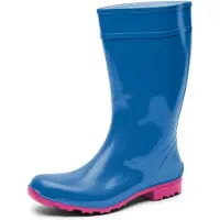 Ladeheid Bottes en caoutchouc pour femmes LA-967 (bleu/rose, 42 UE)
