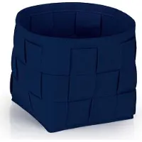 DS Produkte N8WERK Panier de rangement en feutre S - 24 x 24 x 24 cm - Bleu foncé