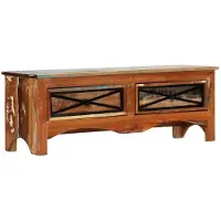 vidaXL Armoire TV 120x30x40 cm Vieux bois massif