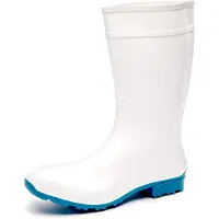 Ladeheid Bottes en caoutchouc pour femmes LA-967 (blanc/bleu, 37 UE)