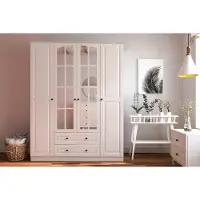 Skye Decor , modèle Rb-013, armoire, blanc mat, panneau de particules, 140 x 210 x 52 cm