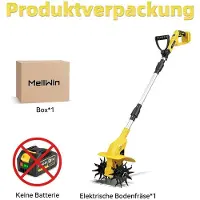 StarTech.com Fraise à terre sans fil Akku - Motofraise électrique pour batterie 18V - 1600W - 1000 tr/min - Profondeur de travail de 16 cm, largeur de travail de 22 cm - Sans batterie