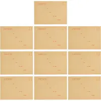 Gistuch 10 PCs Pochette en papier kraft épaissi Lettres d'invitation avec grande capacité Vintage Stationerie