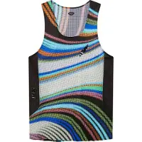 Soar - Débardeur ultra-léger et respirant - Race Vest 2.0 Dark Dot Stripe - Taille M - Blanc