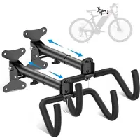 StarTech.com Support mural pour vélo - Crochet mural pliable pour vélo - Support mural pour vélo - Adapté aux vélos de course et aux VTT - Capacité de charge jusqu'à 60 kg - Noir