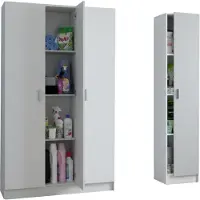 Dmora Sinnai - Armoire Multiusage Grande, 146x180h cm Blanc, Modulable