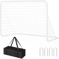 StarTech.com But de football pour enfants - Portail de jardin 1,8 x 1,2 m - Poteaux en fibre de verre renforcée - Ancrages au sol - Pompe et cônes - Sac de transport