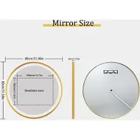 StarTech.com Miroir de salle de bain LED - Miroir rond mural de 80 cm - 3 températures de couleur - Anti-buée - Éclairage intégré - Résistant aux chocs - Cadre en aluminium - Or