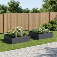 Prolenta Maison Exclusive - Deux pots de jardin, couleur anthracite, dimensions 80 x 80 x 30 cm