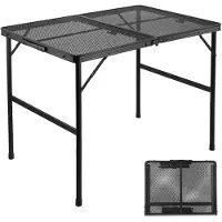 StarTech.com Table de barbecue pour l'extérieur - Table de camping modèle 9060 - 90 cm - Pliable - Grille en métal - Hauteur 42/66 cm - Facile à transporter - Pour 4 personnes