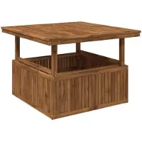 vidaXL : Table de jardin en bois d'acacia massif, réglable en hauteur