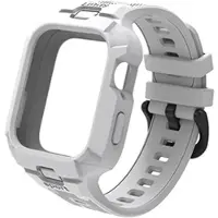 StarTech.com Bracelet de montre connecté avec cadre de protection - 2 en 1 pour Watch Fit 4 - Silicone - Fermeture à boucle - Blanc