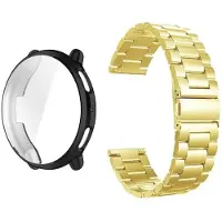 StarTech.com Bracelet pour montre connectée - Active 2 - Acier inoxydable - Fermeture métallique - Noir et or