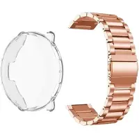 StarTech.com Bracelet pour montre connectée - Active 2 - Acier inoxydable - Fermeture métallique - Or rose