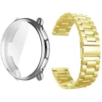 StarTech.com Bracelet en acier inoxydable - Montre connectée Active 2 - Acier inoxydable - Fermeture métallique - Argent et or