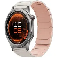 StarTech.com Bracelet pour montre connectée - En silicone - Fermeture magnétique - Respirant - 20/22 mm - Compatible avec les montres OnePlus Watch 4/3/2 - Couleur : rose "Starlight"