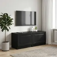 Prolenta Maison Exclusive - Meuble TV noir en bois composite