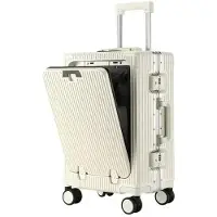StarTech.com Valise cabine de 51 cm - Trolley à coque rigide à 4 roulettes - Ouverture frontale - Grande capacité - Port de charge USB - Porte-gobelet - Coque en ABS - Blanc