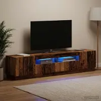 Prolenta Meuble TV exclusif - HOORN, 3 pièces. Fabriqué en bois massif recyclé et en panneaux de particules