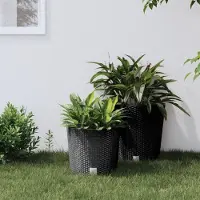 Prolenta Maison Exclusive - Jardinière avec insert amovible, couleur anthracite, 15/15,3 litres, en plastique PP