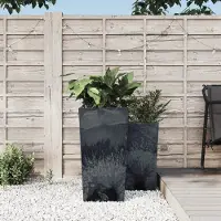 Prolenta Maison Exclusive - Jardinière avec insert amovible, couleur anthracite, 21/49 litres, en plastique PP