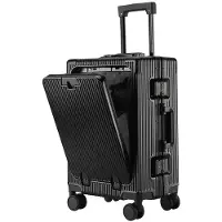 StarTech.com Valise à roulettes - Bagage à main, chariot de 50 cm - Ouverture frontale - Grande capacité - Structure en aluminium - Roues multidirectionnelles à 360° - Port de charge USB avec porte-gobelet - Noir