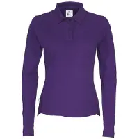 Cottover - Polo pour femmes, en Coton, manches longues, modèle ET812 (taille XS) (violet)