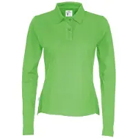 Cottover - Polo pour femmes, en Coton, manches longues, modèle ET812 (Taille M) (Vert)
