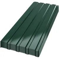 Eikuavons , plaques de toiture en tôle d'acier, dimensions 115 x 45 cm, épaisseur 0,25 mm, couleur verte, pour une surface maximale de 18 m²