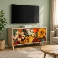 Prolenta Maison Exclusive - Meuble TV GENNEP, 102 x 33 x 50 cm, panneaux de particules imitation bois Sonoma