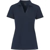 Cottover - Polo pour femmes, tissu piqué ET594 (Taille L) (Bleu marine)