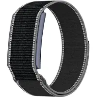 StarTech.com Bracelet de sport pour montre connectée - Helio - Nylon - Fermeture velcro - Unisexe - Noir et gris