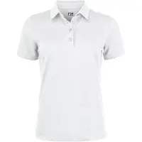 Cutter & Buck - Polo "Oceanside" pour femmes, matière extensible ET288 (Taille XS) (Blanc)