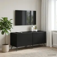 Prolenta Maison Exclusive - Meuble TV noir en bois composite