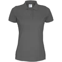 Cottover - Polo pour femmes, tissu piqué ET637 (taille 3XL) (couleur charbon de bois)