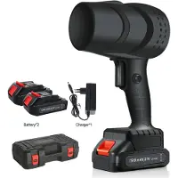 StarTech.com Souffleur de feuilles sans fil - Modèle X50 - Moteur turbofan de 380 W - 36 000 tr/min - 120 km/h - 2 batteries - Pour le nettoyage des véhicules - Noir