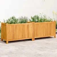Prolenta Maison Exclusive - Jardinière avec insert, 153x38,5x50 cm, en bois massif d'acacia