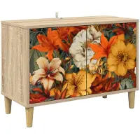 Syfax Meuble TV GENNEP, 69 x 33 x 50 cm, panneaux de particules imitation bois Sonoma