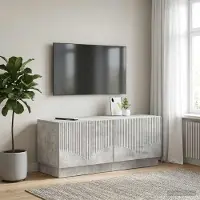 Prolenta Maison Exclusive - Meuble TV gris béton, fabriqué en panneaux de particules