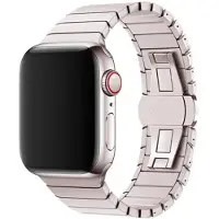 StarTech.com Bracelet pour montre connectée - Bracelet en métal - Acier inoxydable - Fermeture papillon - Détail perlé - Compatible avec les modèles 38/40/41 mm et S10 42 mm - Collection Starlight