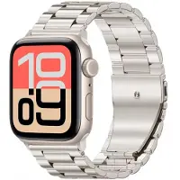 StarTech.com Bracelet pour montre connectée - Bracelet en métal - Acier inoxydable - Boucle déployante - 42/44/45/49 mm - Starlight