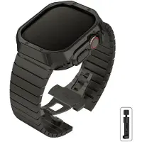 StarTech.com Bracelet pour montre connectée - Série 10, 46 mm - Acier inoxydable - Étui de protection en TPU - Bracelet en métal - Noir